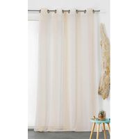 Voilage Rayure Verticale "Sydney" tissé en France - 160x280cm - Beige