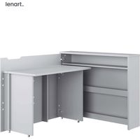 Lenart Work Concept CW-01L bureau extensible avec étagères - côté gauche - plateau 100 cm gris mat