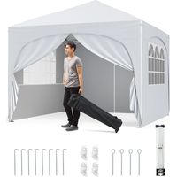 Tente pop up 3x3 m avec 4 parois amovibles