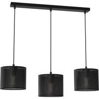 Lampada a sospensione nera Loft Shade 3 luci E27 Luminex