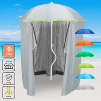 Ombrellone mare GiraFacile 200 Cm Protezione uv tenda spiaggia pesca Zeus - Bianco - Silver