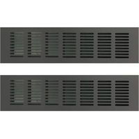Rechteckiges Lüftungsgitter, Lüftungsgitter, rechteckiges Lüftungsgitter, rechteckiges Lüftungsgitter für optimale Belüftung 80 × 225 mm 2 Stück (schwarz)
