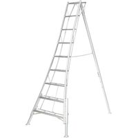 Escabeau de jardin aluminium réglable 240-301 cm – 3 montants – Marches antidérapantes – Charge maximale 150 kg – Niwaki