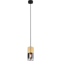 Sospensione Singola Robin Ottone Vetro Fumé Trio Lighting