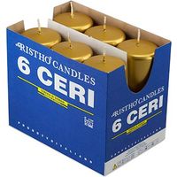 Cereria Di Giorgio Ceri Ø 6 cm h. 15 cm (6pz) - Oro