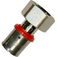 Raccord fou 1/2'' pour tube multicouche 20 mm, à utiliser avec machine à sertir, gris