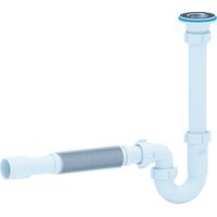Siphon flexible universel avec raccord 6/4", diamètre de sortie 40 mm