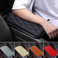 Couvertures Automatiques De Tapis De Coussin De Mousse De Mémoire De Protection D'accoudoir De Voiture Avec La Poche De Téléphone Portable, Universel Pour La Plupart Des Voitures-noir