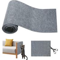 Protector de sofá antiarañazos para gatos, rascador adhesivo, tapete rascador autoadhesivo, protector de garras para gatos, protector de arañazos para gatos - 40 × 200 cm, gris 1