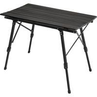 JAWINIO Campingtisch klappbar Falttisch höhenverstellbar Aluminium Schwarz
