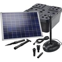 Kit pompe solaire bassin 50W – Filtration 1700L – Pompe 18V à immerger – Panneau solaire cristallin 50Wc – Autonome et facile à installer - 1700L-50W