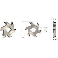 FRESE BORDATRICI IN DIAMANTE PER SMUSSARE CON FORO - MOBILTECNICA .6D68,2 LU 9 ZTOT4 DB16 + 2 DKN SMUSS 65° SX H3