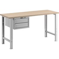 LISTA, Établi modulaire, hauteur 740 - 1090 mm, caisson