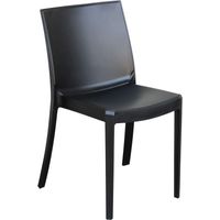 Sedia impilabile da esterno con struttura in polipropilene Gemma - Black