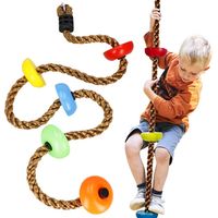 "Lina de escalada para niños con protecciones"