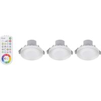 plafonniers encastrés LED iDual Argon blanc chaud à blanc froid fonctions de gradation éclairage d'ambiance et d'ambiance multicolore. - Comprend une télécommande.