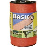 Fettuccia elettrica 12 fili h 40mm lunghezza 200 mt colore arancione