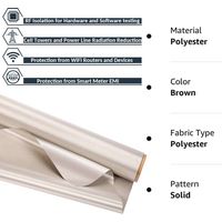 Tissu conducteur anti‑EMF 2 x 1,1 m – Bloque les signaux RFID, WiFi et micro‑ondes – Protection contre les ondes électromagnétiques