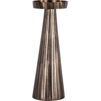 Bougeoir bronze texturé en aluminium - bronze