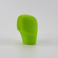 Lot de deux housses de levier de vitesse en silicone vert, antidérapantes, souples, durables et confortables.