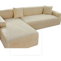 Waterproof Sofa Covers 1/2/3/4 Seats Jacquard Solid Couch Cover L Shaped Sofa Cover Protector Bench Covers