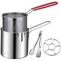 Frituurpan - Ruimtebesparende Frituurpotten Frituurpan Voor Friet, Kipfilet, Kippenvleugels, Desserts, Thuis Catering Vrachtwagen Camper Gebruik Accessoires