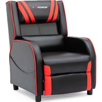 GTFORCE RANGER S FAUX LEATHER GAMING RECLINER ARMCHAIR SOFA RECLINING CINEMA CHAIR RED