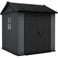 Keter Newton Plus Shed 7x7.5ft - Grey All Weather Resistant, Easy to Clean