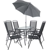Juego de muebles de jardín del grupo de asientos de 7 piezas 110 70x110x55 - VCM
