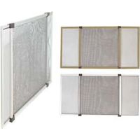 Moustiquaire en fibre avec cadre modulable en aluminium, couleur aluminium - maille grise - cm.100x75h.