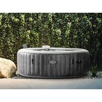 Intex â Spa gonflable rond 6 places avec 170 diffuseurs Ă bulles â Panneau de contrĂŽle tactile â SystĂšme anti-tartre â Projecteur LED multicolore