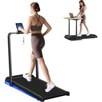 Tapis Roulant Pieghevole con Inclinazione Regolabile, Velocità 1-10 km/h, Display LED e Telecomando, Nero