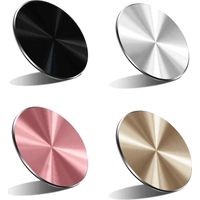 4pcs Aimant de téléphone Portable, Aimant pour téléphone Portable, Plaque magnétique en Plaque métallique, Autocollant de téléphone magnétique, aimants de Voiture de téléphone Portable