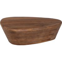 ORYA - Table basse ovale en bois de manguier massif