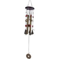 4 Cloches à Vent en Bronze pour Jardin et Extérieur - Cadeau Déco