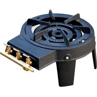 Réchaud à gaz 3 brûleurs 8,6 kW – Butane ou propane – Fonte véritable – Cuisine extérieure stable et robuste – Kz Garden