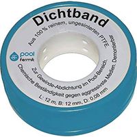 Nastro di tenuta in PTFE, nastro PTFE per metallo e filettatura in plastica, adatto per piscine, piscine, impianti domestici e industriali.