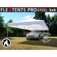 Tente pliante FleXtents PRO Steel 3x6 Blanc, Ignifugé