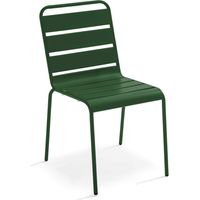 Chaise de jardin en métal vert forêt - Palavas