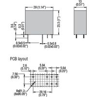 Rele' Miniaturizzato 1 Scambi 16A 12Vdc + Led (Lovato Cod. Hr501Cd012)