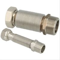 Flexible ondulé inox, extensible de 75 à 130mm, Diam15mm MF1/2