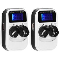 Chargeur de pile bouton LCD (lot de 2) pour LIR2016, LIR2025, LIR2032, ML2016, ML2025, ML2032, CR2032, prise UE, 100-240 V