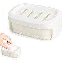 Double soap dish with drain, soap dish, container box, box holder, detachable slotted drain dish