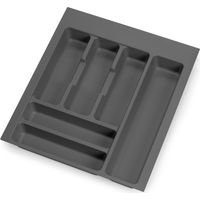 Portaposate Optima per cassetto universale, modulo 45 cm, Tecnoplastica, Grigio antracite 8329423 EMUCA