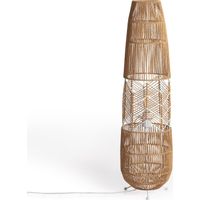 Ledkia – Lampadaire papier tressé Satie naturel – Design ludique – Résistant aux impacts – Compatible ampoule E27 – Pour salons et bureaux