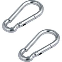 Cyclingcolors – Mousqueton acier 8mm – Longueur 80mm – Charge maximale 230kg – Largeur d'ouverture 9mm – Pour cordes et sangles