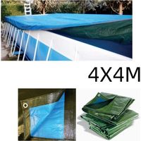 Raffia Tarpaulin 100grs Couverture De Piscine 4x4mt Tour De Ménage Imperméable 401785