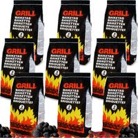 DEUBA® BBQ Charcoal Briquettes Long Lasting Burn Time Easy To Light Coal Low Smoke Barbecue Oven Fuel Restaurant Grade Premium Grill Cooking 6-27kg 3kg Bags