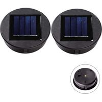 2 pièces, dessus, de rechange, lumière, solaire, pour, lanterne, panneau, lumière, couvercle, avec, une, ampoule, LED, bricolage, lanterne, solaire, pour, extérieur, jardin, décoration