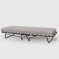 Brandina letto pieghevole con doghe e materasso 80x190cm in microfibra Demetra - Verde